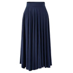 Jupe longue plissée taille haute Clara