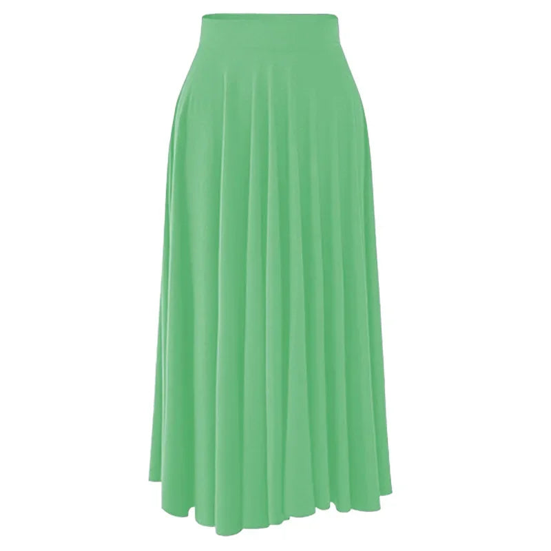 Jupe longue plissée taille haute Clara