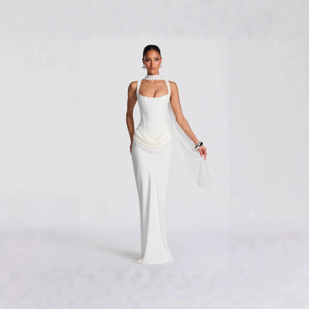 Robe longue bustier sculptante Nora