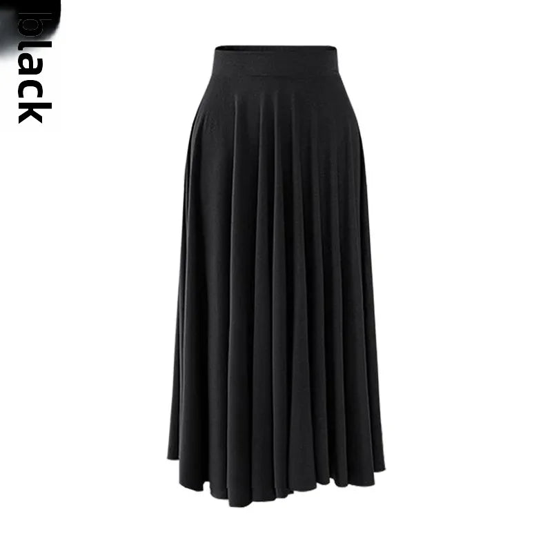 Jupe longue plissée taille haute Clara