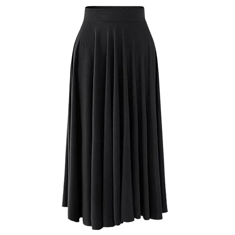Jupe longue plissée taille haute Clara