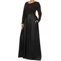 Jupe longue effet cuir plissée Inès