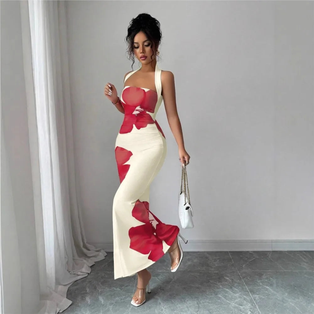 Robe longue imprimée Amaya