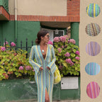 Robe longue crochet rayée Éloïse