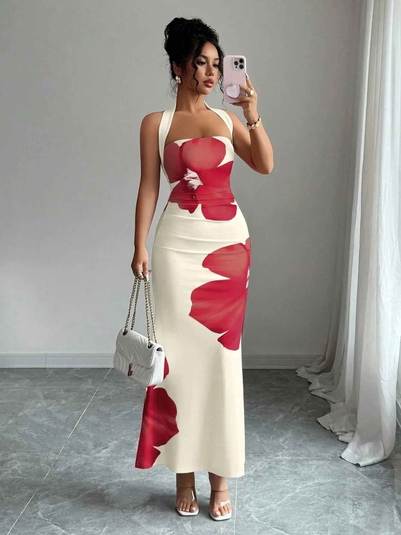 Robe longue imprimée Amaya