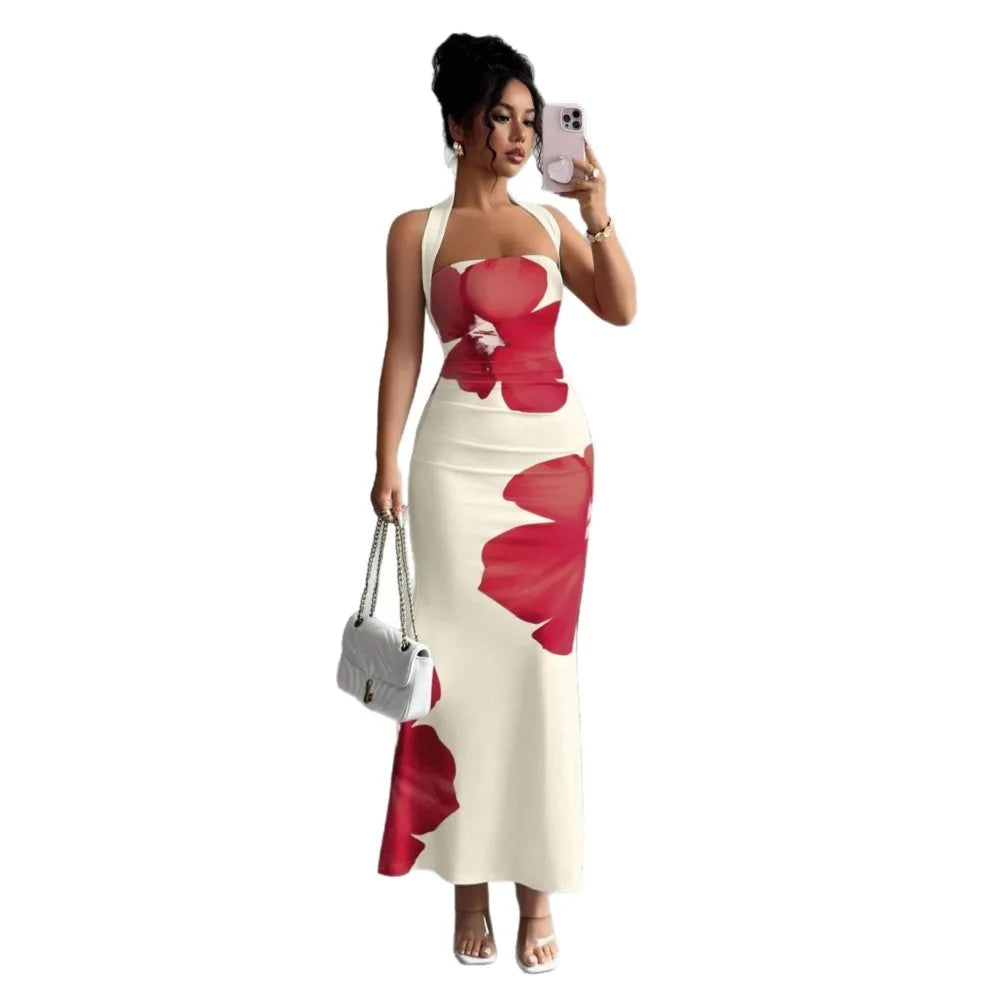 Robe longue imprimée Amaya