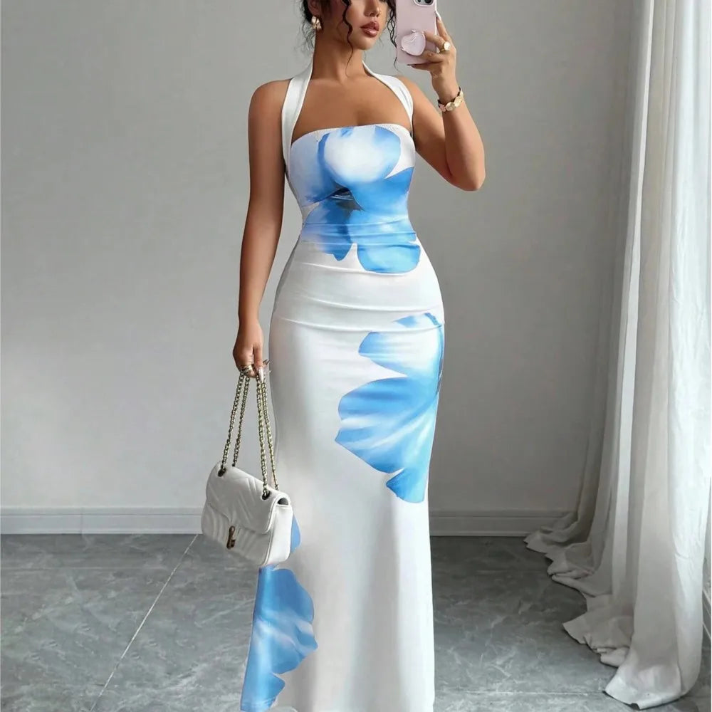 Robe longue imprimée Amaya