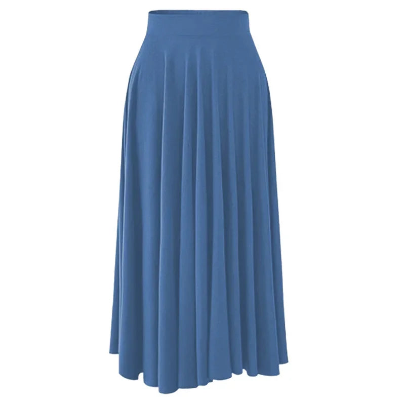 Jupe longue plissée taille haute Clara