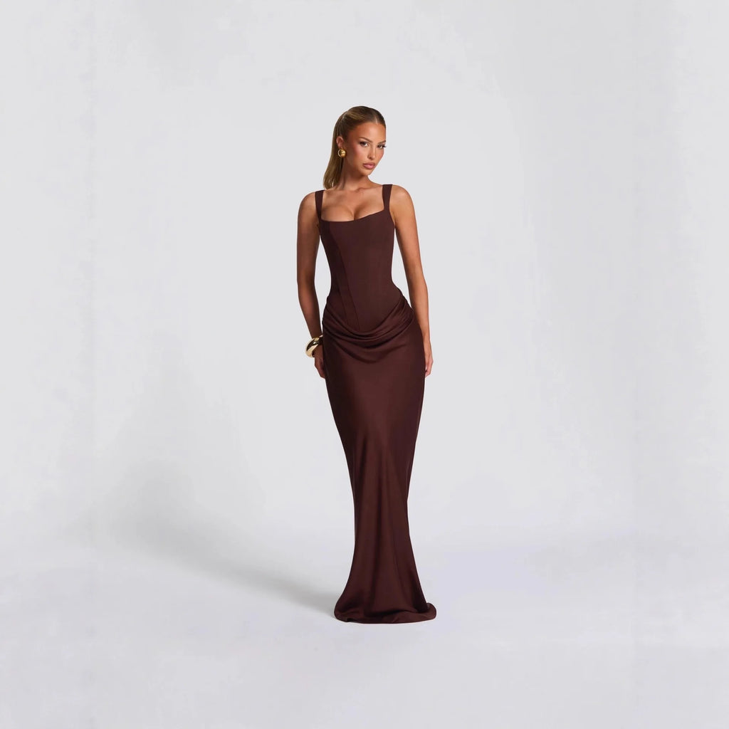 Robe longue bustier sculptante Nora