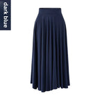 Jupe longue plissée taille haute Clara
