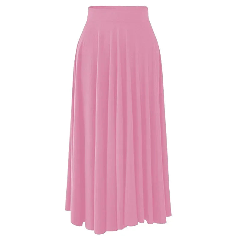 Jupe longue plissée taille haute Clara