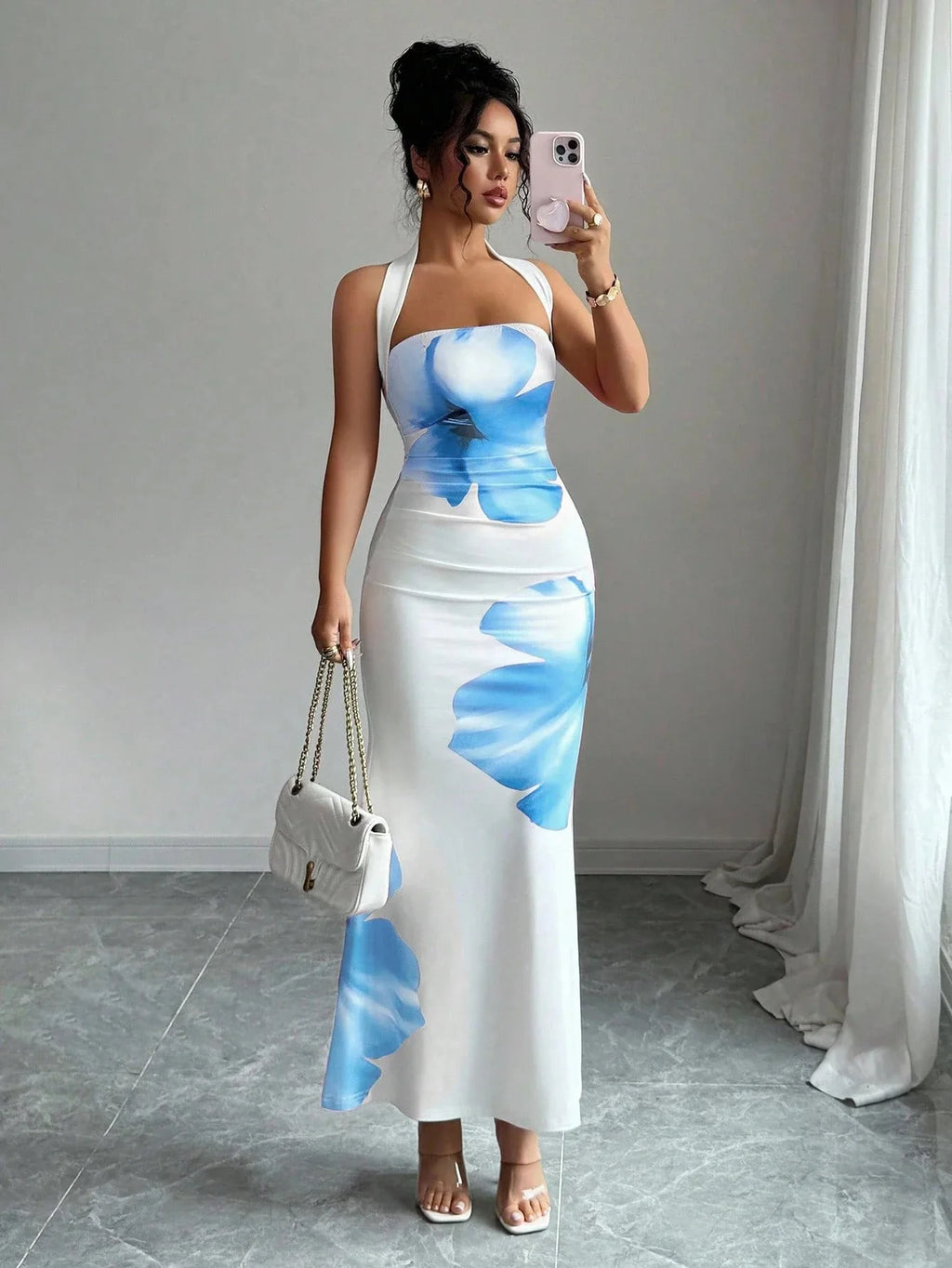 Robe longue imprimée Amaya