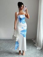 Robe longue imprimée Amaya