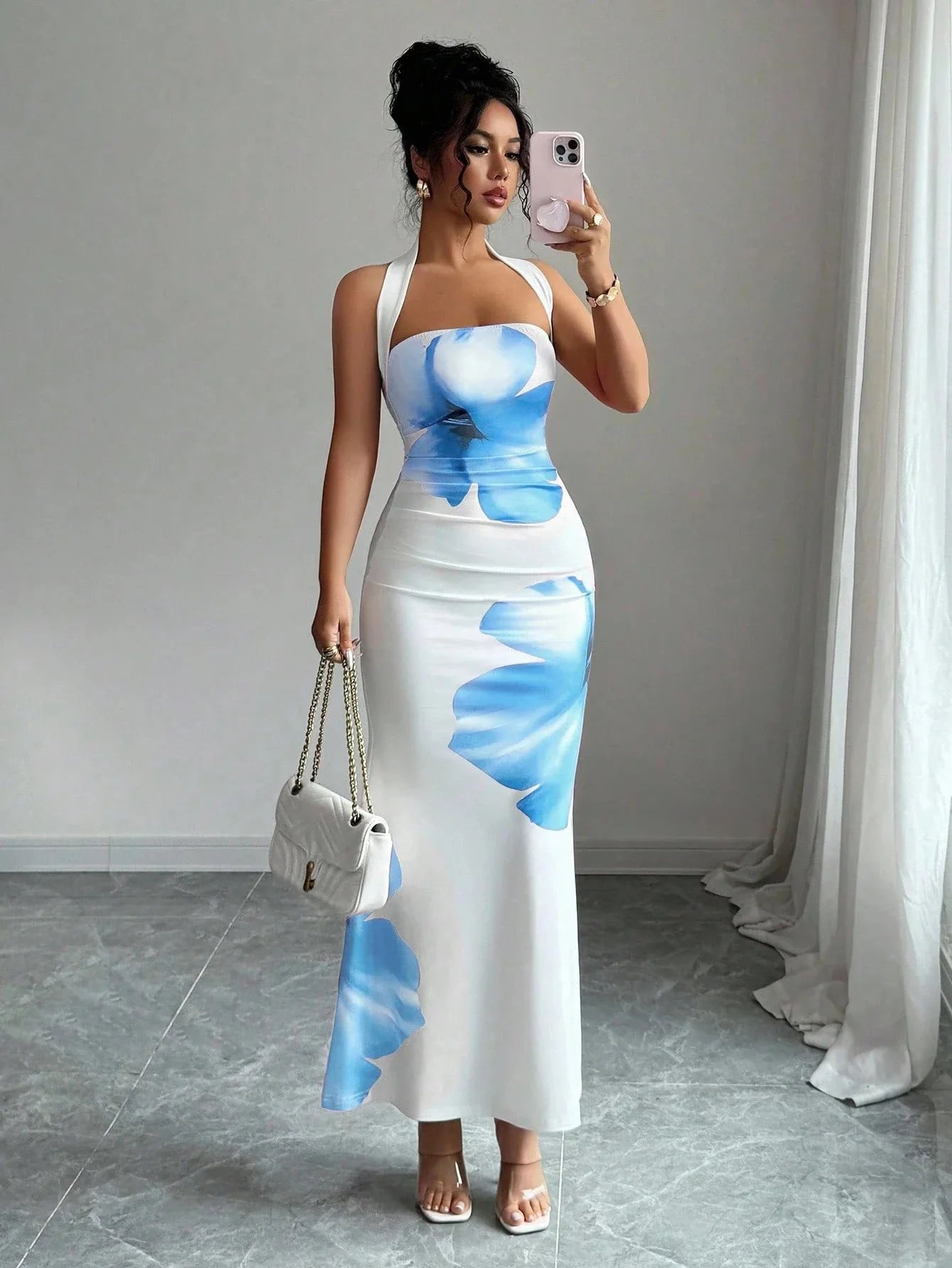 Robe longue imprimée Amaya